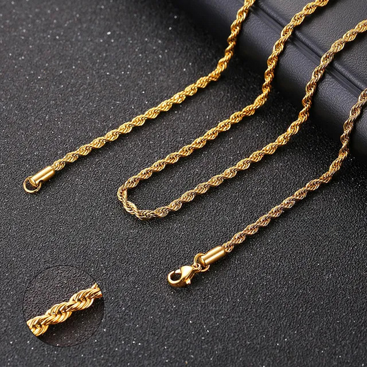 Stainless Steel Cuban Rope Necklaces