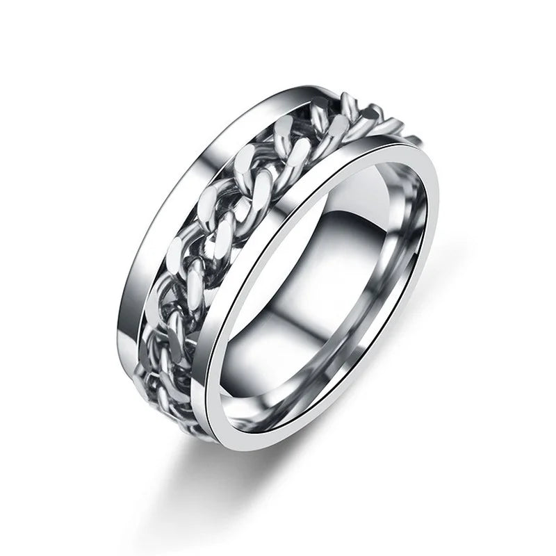 Chain Fidget Stainless Steel Ring