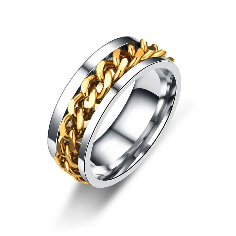 Chain Fidget Stainless Steel Ring