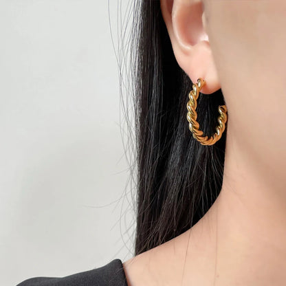 Spiral Hoop Inox Earring