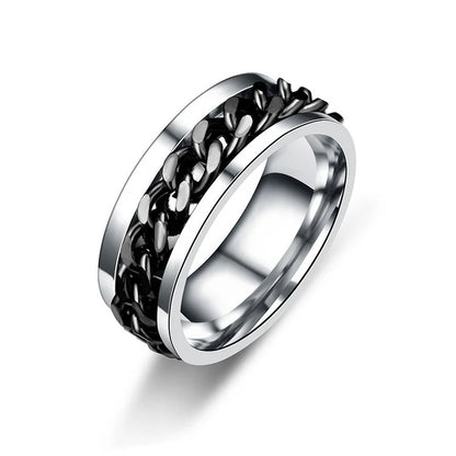 Chain Fidget Stainless Steel Ring