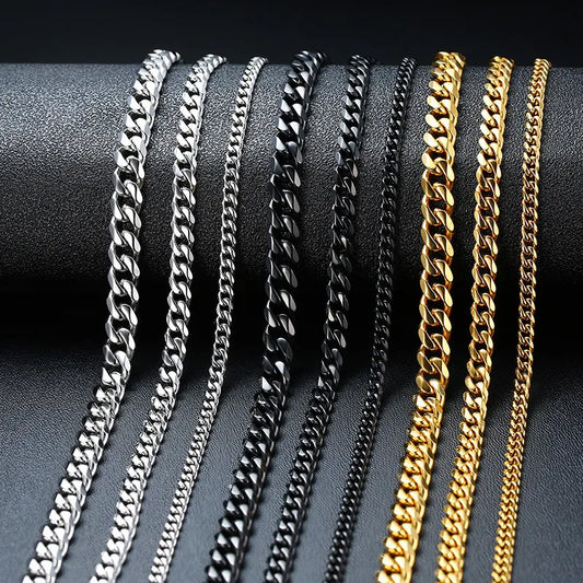 Punk Inox Cuban Chain Necklaces