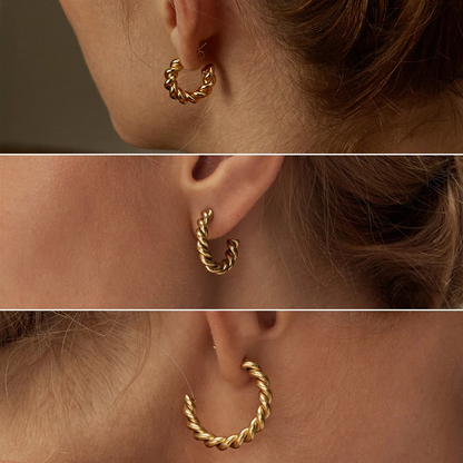 Spiral Hoop Inox Earring