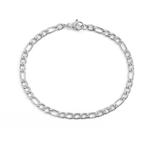 Silver Inox Severed Chain Bracelet