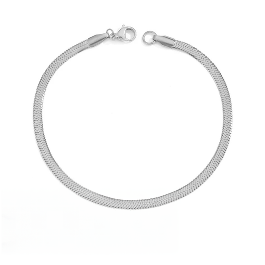 Silver Inox Snake Chain Bracelet