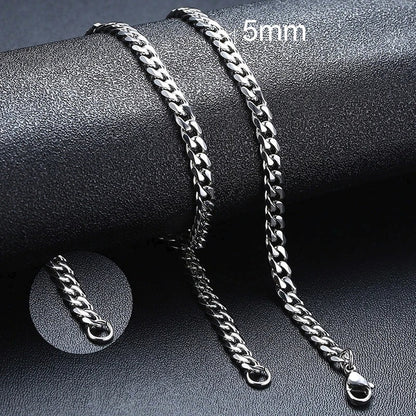 Punk Inox Cuban Chain Necklaces