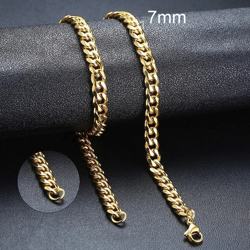 Punk Inox Cuban Chain Necklaces