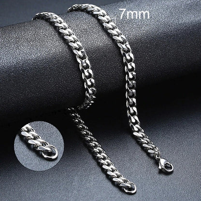 Punk Inox Cuban Chain Necklaces